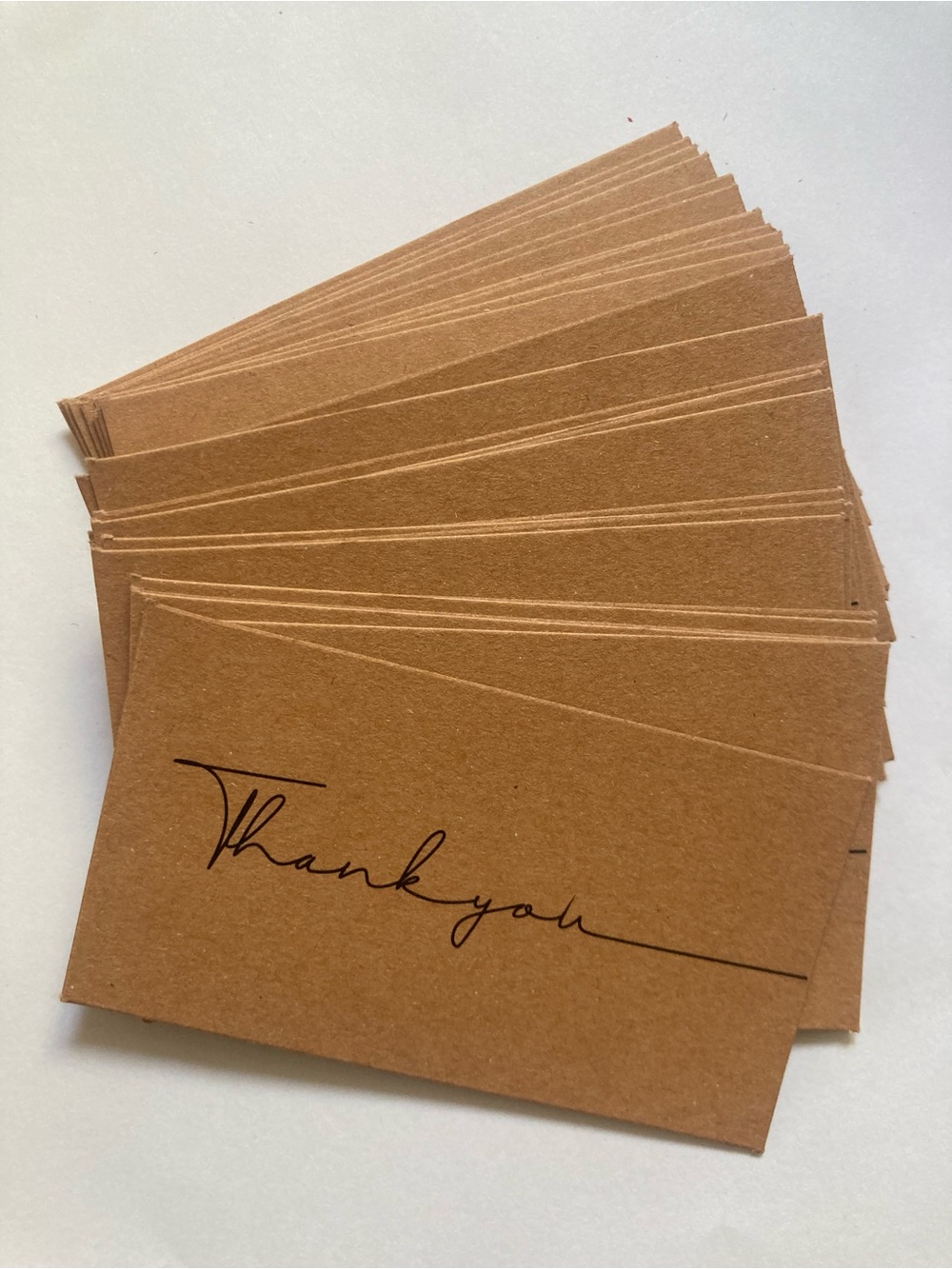 30 Pcs - Kraft 'Thank You' Cards - Picture 3 of 5